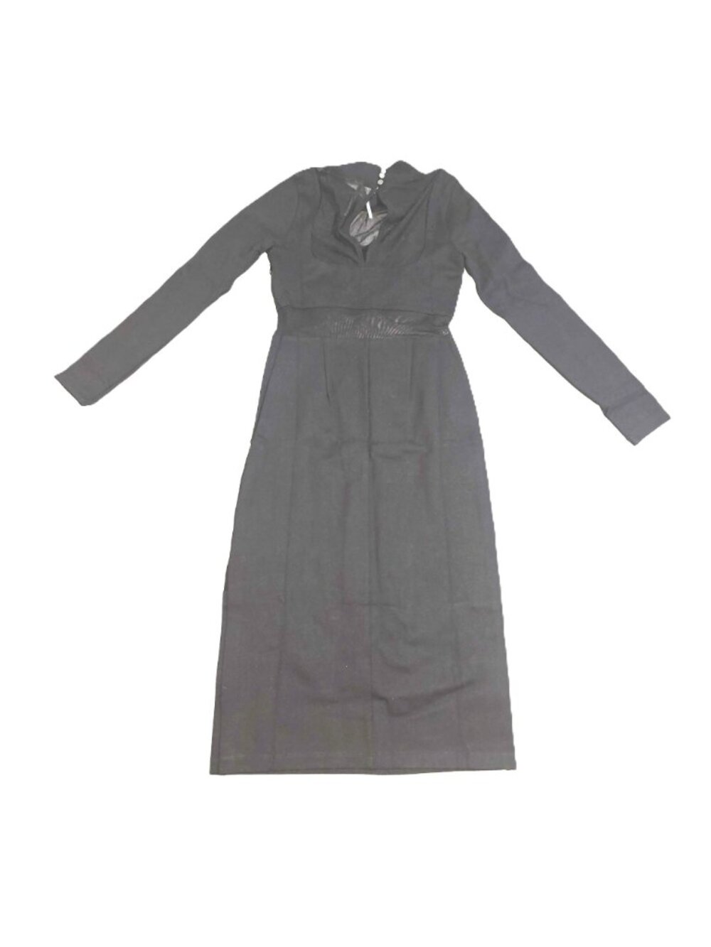 Anthropologie Womens Black Long-Sleeve Maxi Dress XXS - Picture 2 of 8
